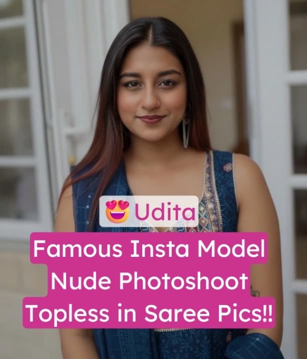 Famous Insta Model Udita Nude Topless Photoshoot Saree Leaked Boobies Nip Slip!