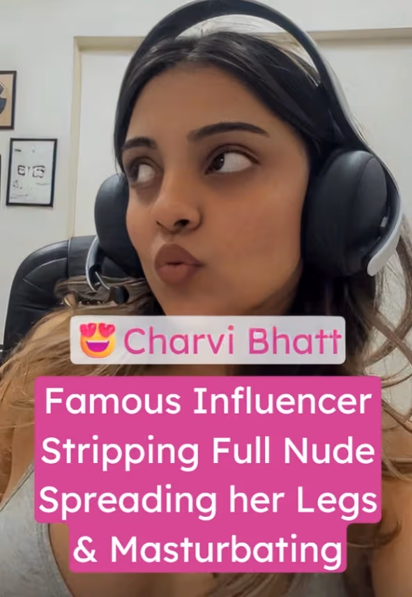 Desi Instagram Model Charvi Bhatt Nude Pussy Spreading Legs and Masturbating